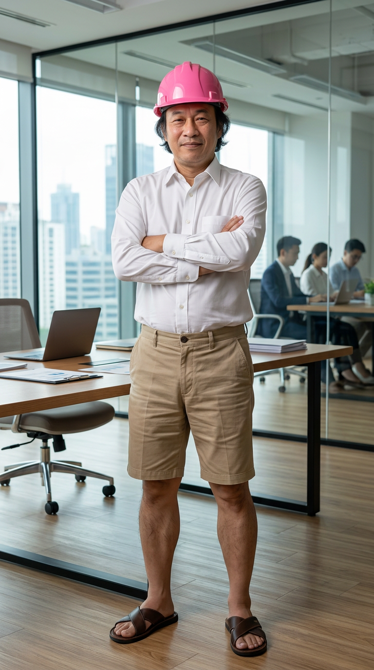 AI-generated character as office professional